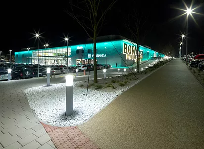 éclairage led centre commercial